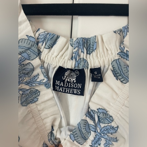 Madison Mathews Paloma Maxi Dress in Blue Floral (S) - Picture 2 of 5